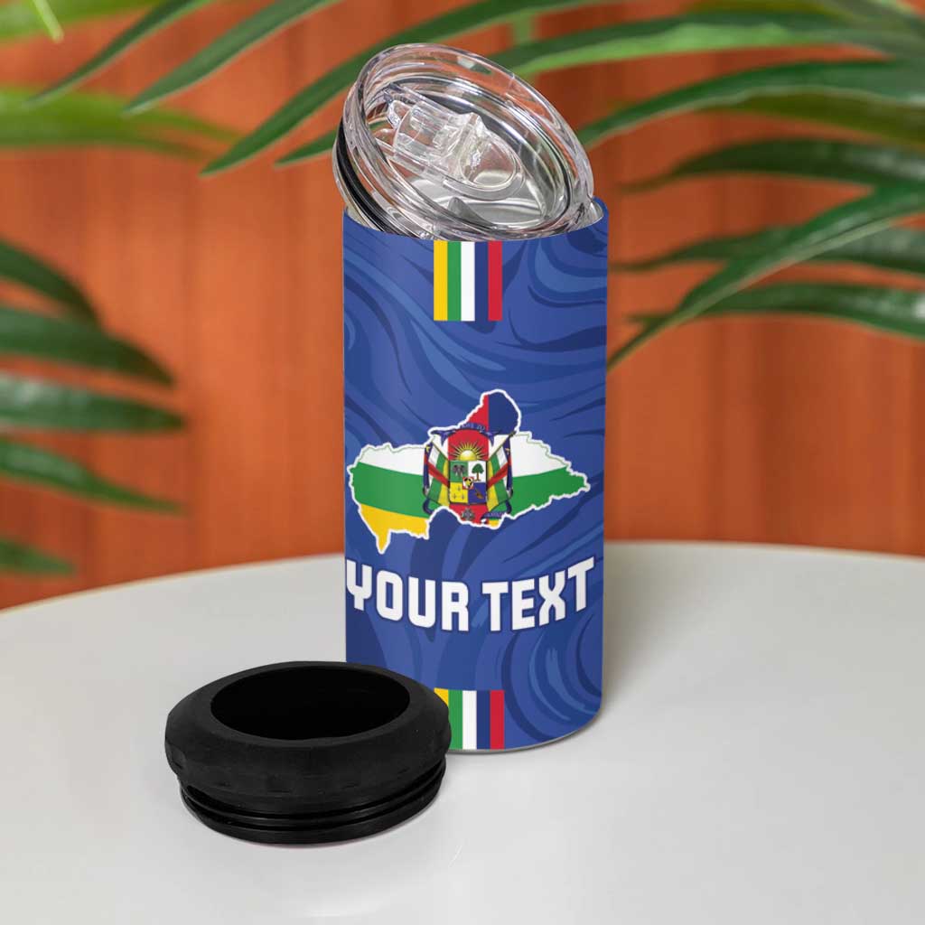 Custom Central African Republic Football 4 in 1 Can Cooler Tumbler Allez Les Fauves LT15