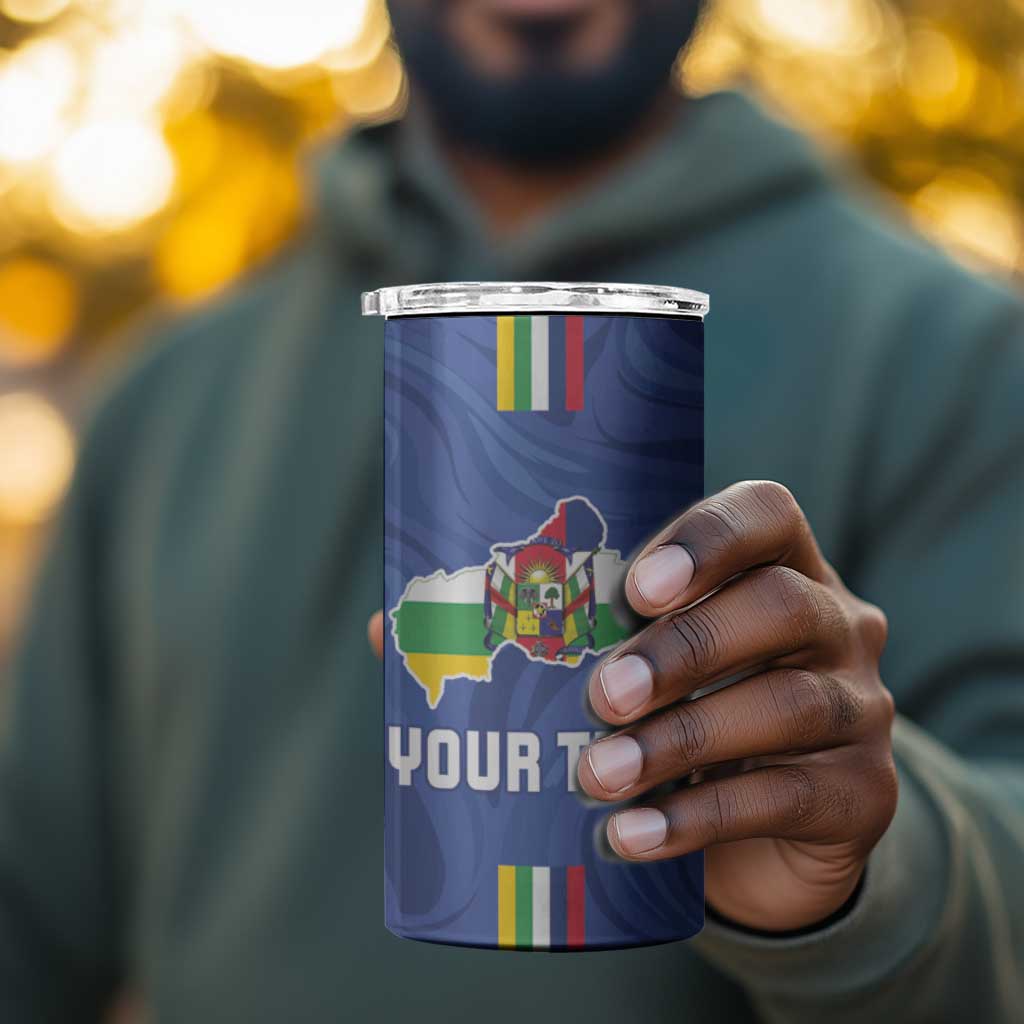 Custom Central African Republic Football 4 in 1 Can Cooler Tumbler Allez Les Fauves LT15