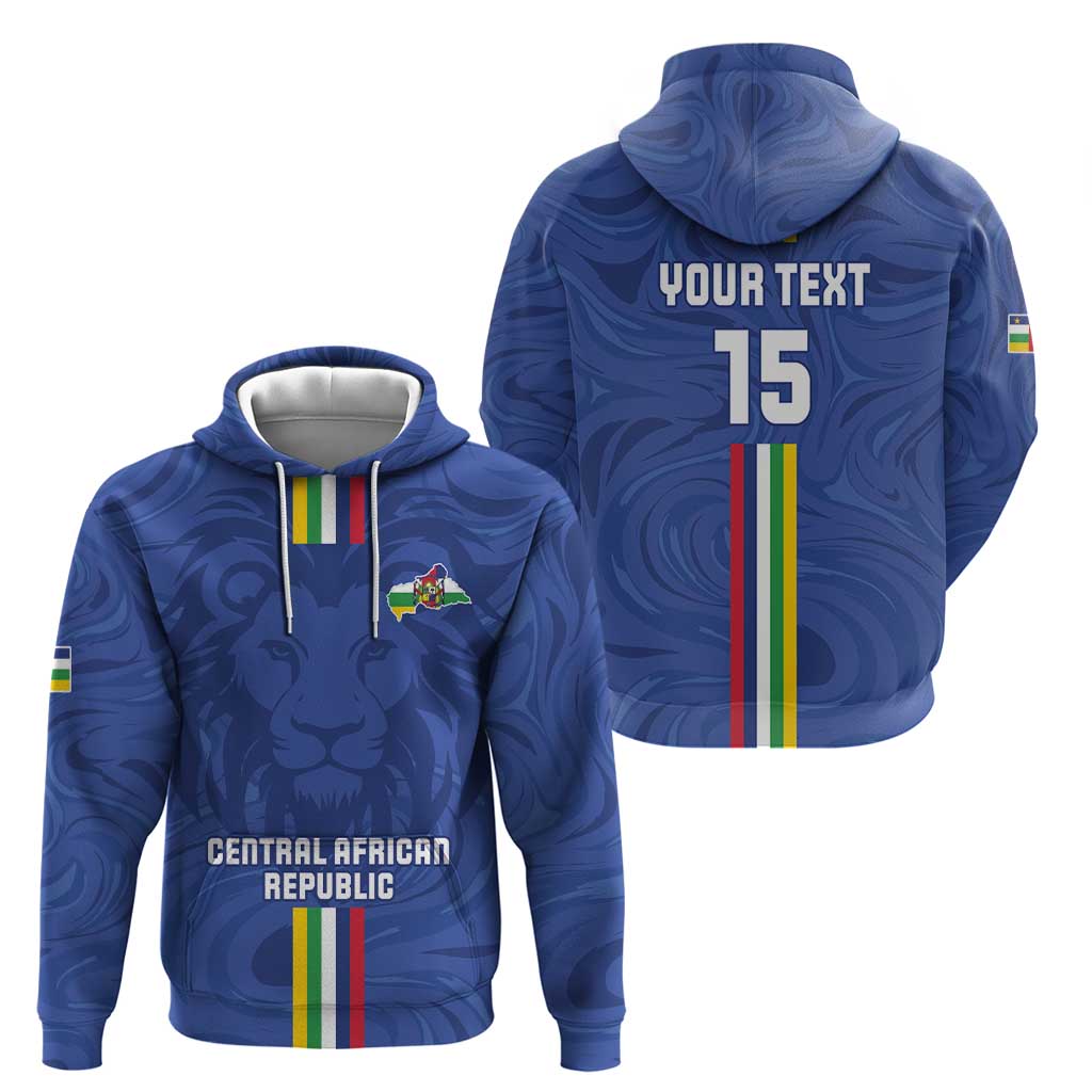 Custom Central African Republic Football Hoodie Go Les Fauves Go LT15