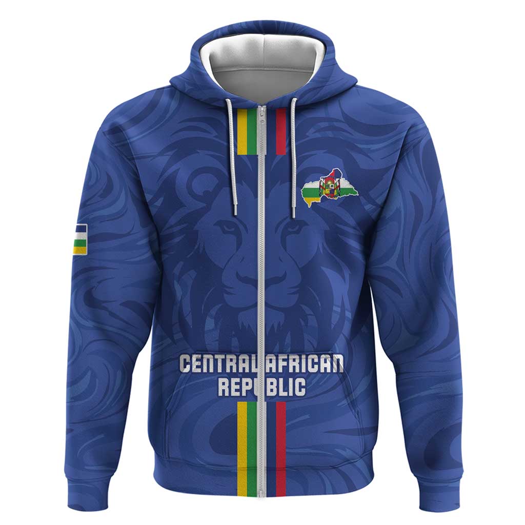 Custom Central African Republic Football Hoodie Go Les Fauves Go LT15