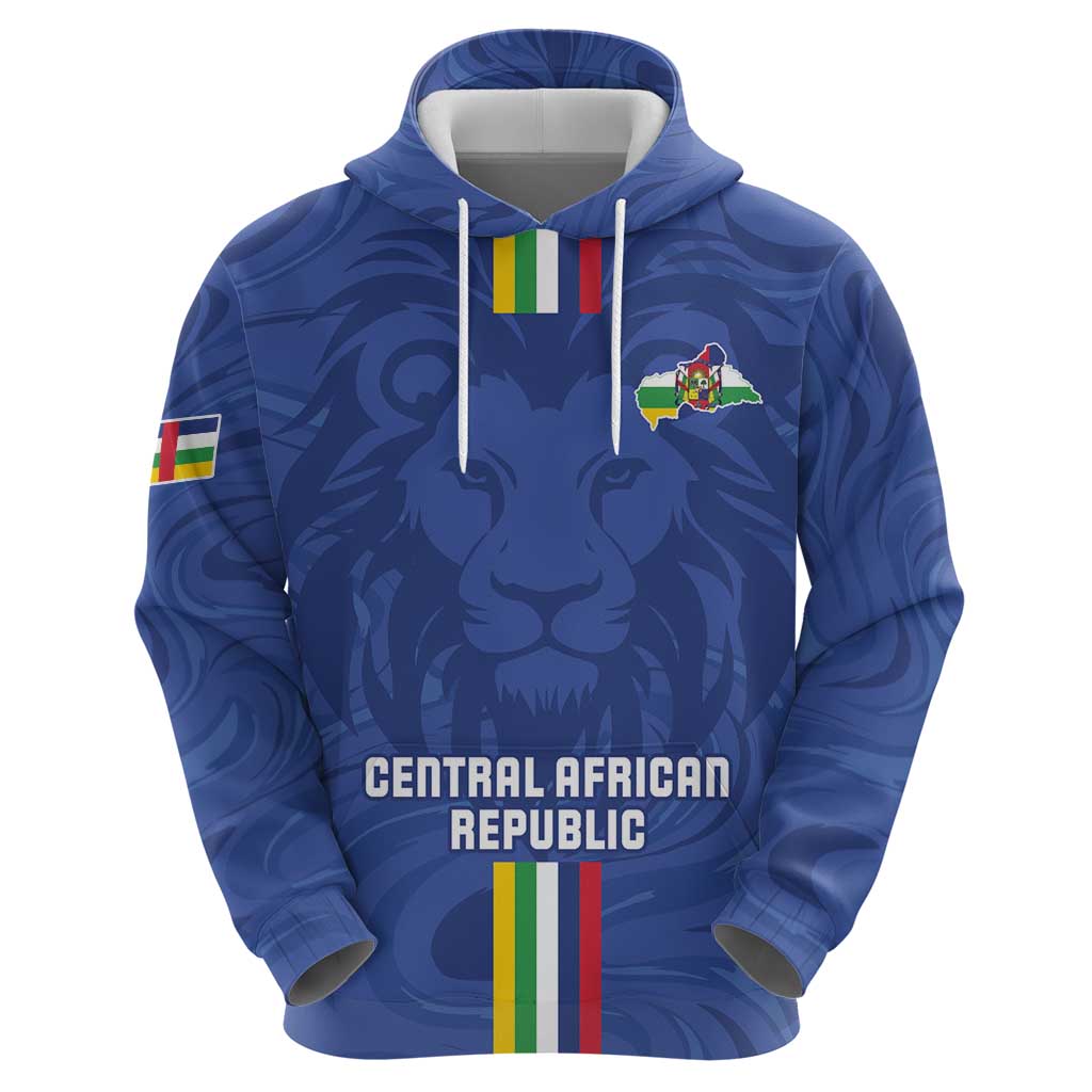 Custom Central African Republic Football Hoodie Go Les Fauves Go LT15