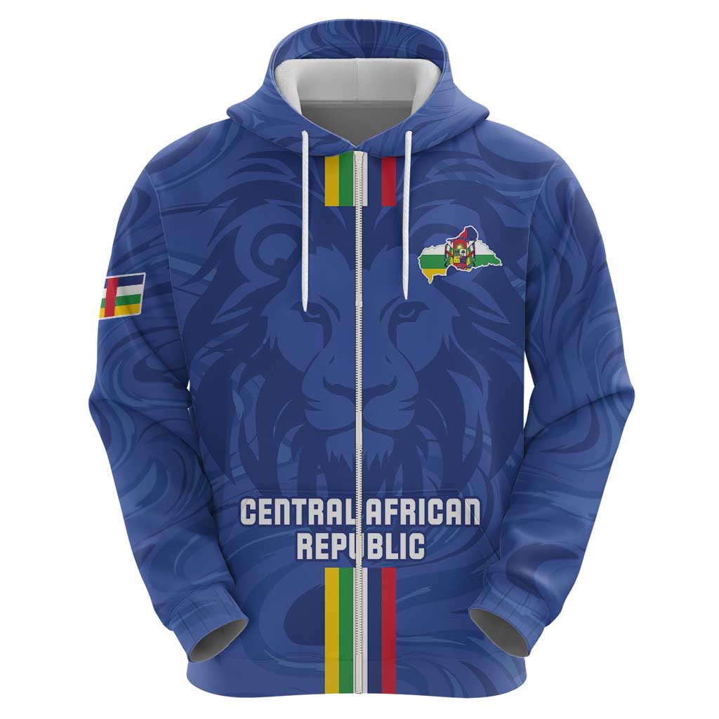 Custom Central African Republic Football Hoodie Go Les Fauves Go LT15