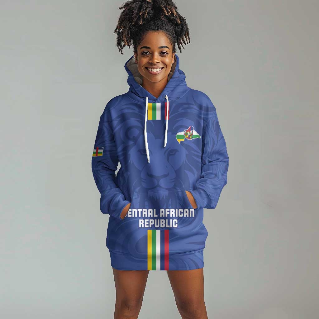 Custom Central African Republic Football Hoodie Dress Allez Les Fauves LT15