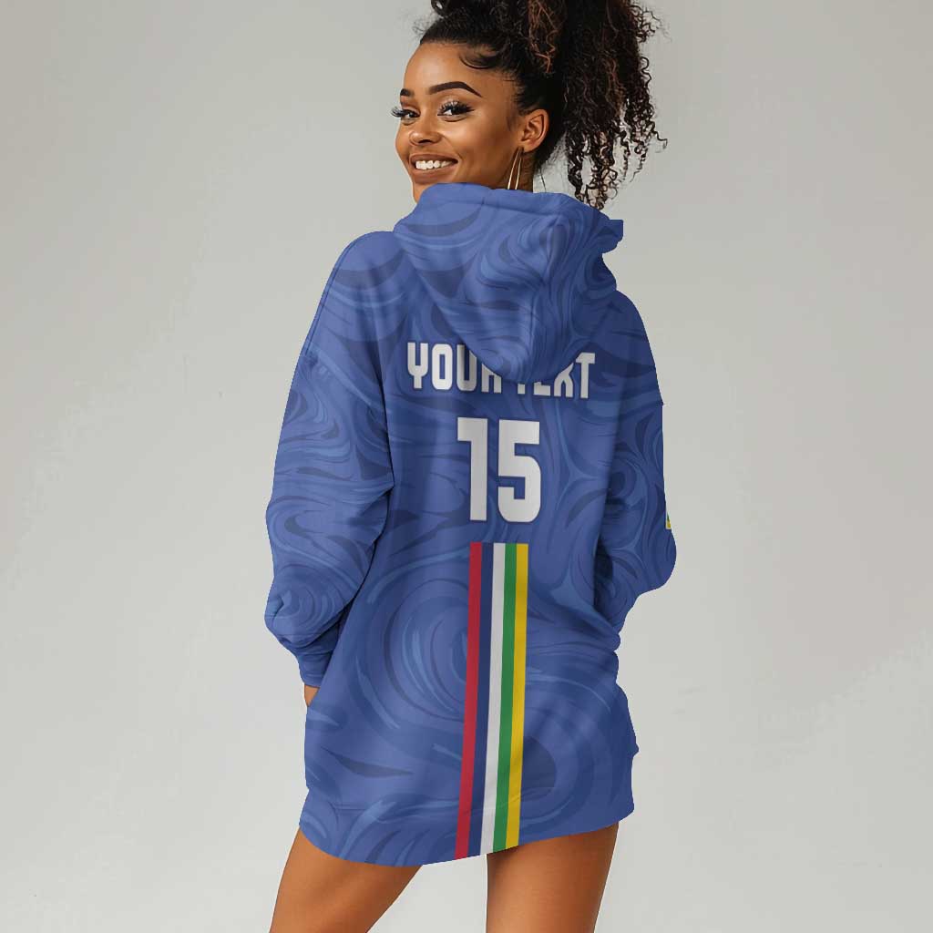 Custom Central African Republic Football Hoodie Dress Allez Les Fauves LT15
