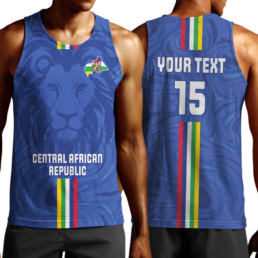 Custom Central African Republic Football Men Tank Top Allez Les Fauves LT15