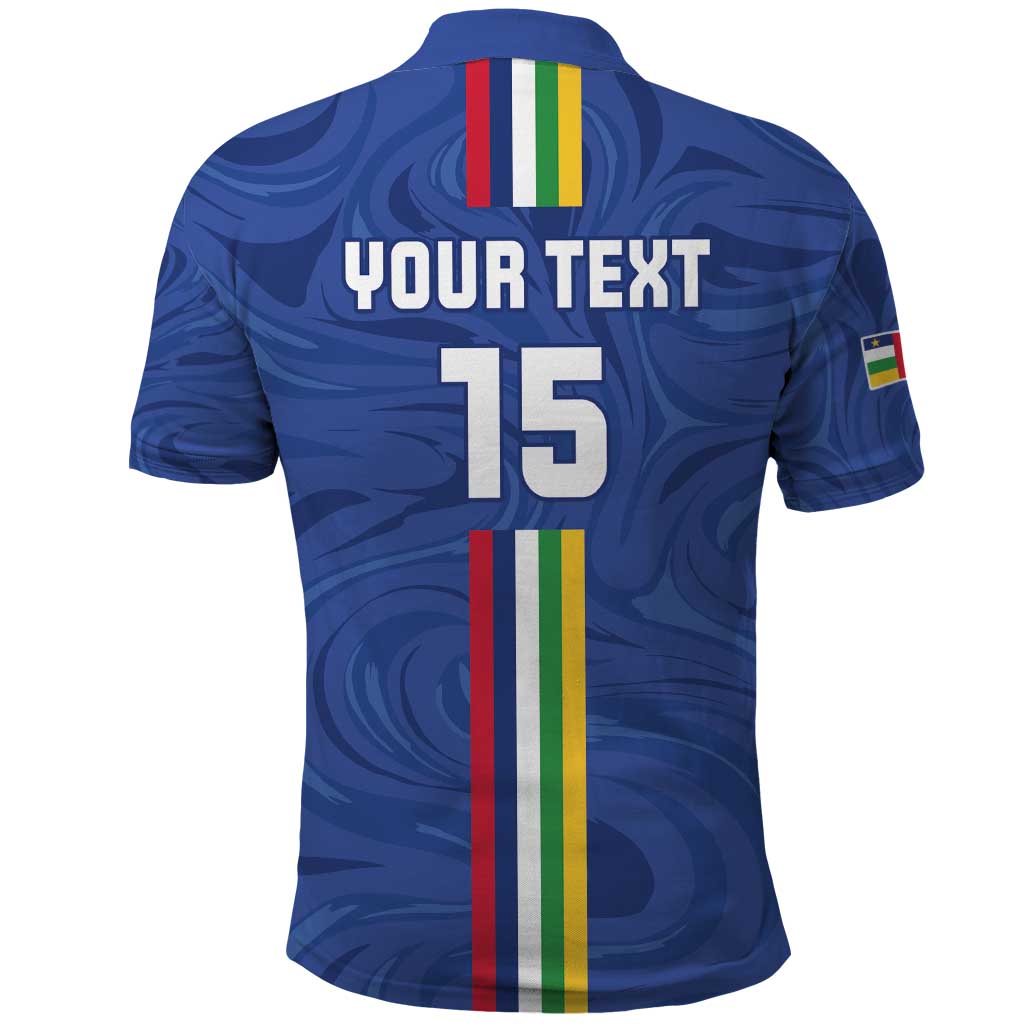 Custom Central African Republic Football Polo Shirt Go Les Fauves Go LT15