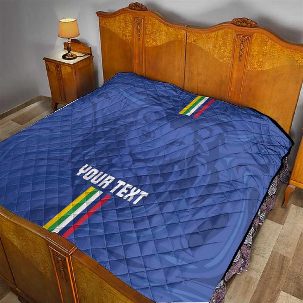 Custom Central African Republic Football Quilt Allez Les Fauves LT15