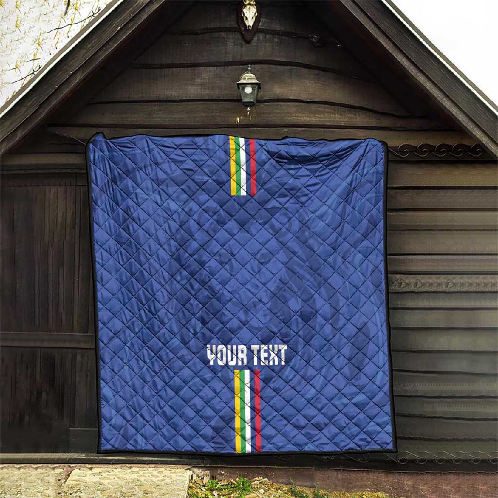 Custom Central African Republic Football Quilt Allez Les Fauves LT15