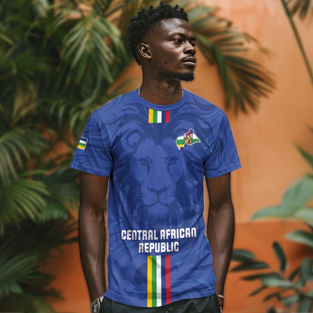 Custom Central African Republic Football T shirt Allez Les Fauves LT15