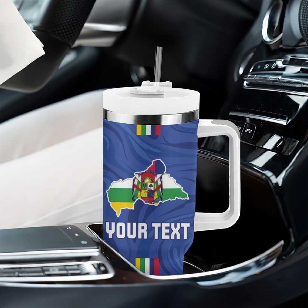 Custom Central African Republic Football Tumbler With Handle Allez Les Fauves LT15