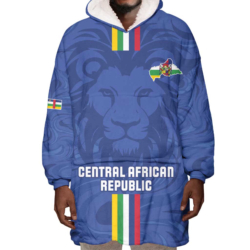 Custom Central African Republic Football Wearable Blanket Hoodie Allez Les Fauves LT15