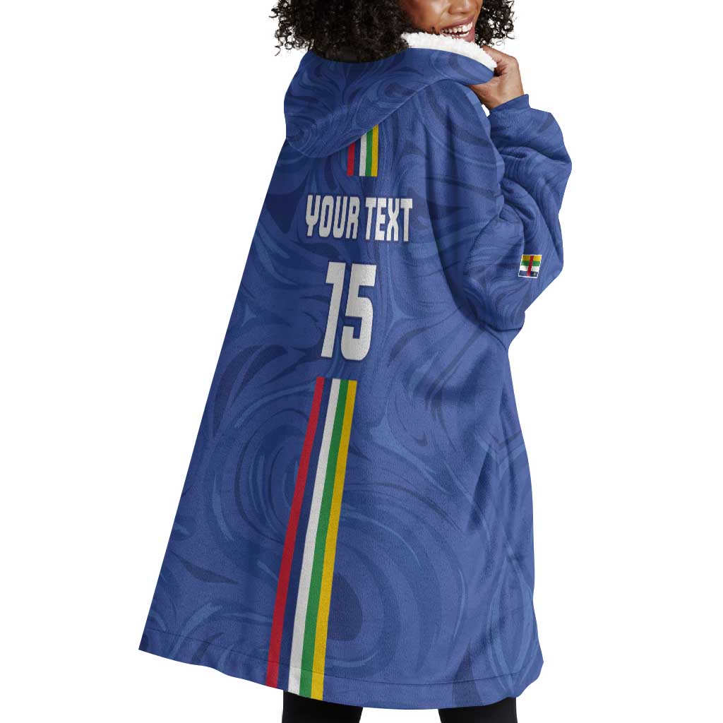 Custom Central African Republic Football Wearable Blanket Hoodie Allez Les Fauves LT15