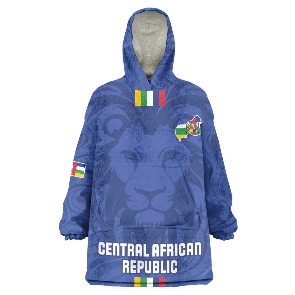 Custom Central African Republic Football Wearable Blanket Hoodie Allez Les Fauves LT15