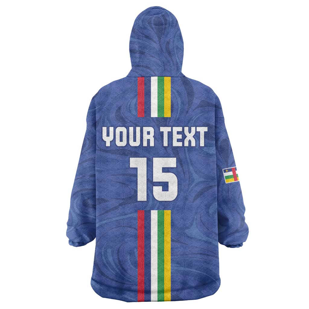 Custom Central African Republic Football Wearable Blanket Hoodie Allez Les Fauves LT15