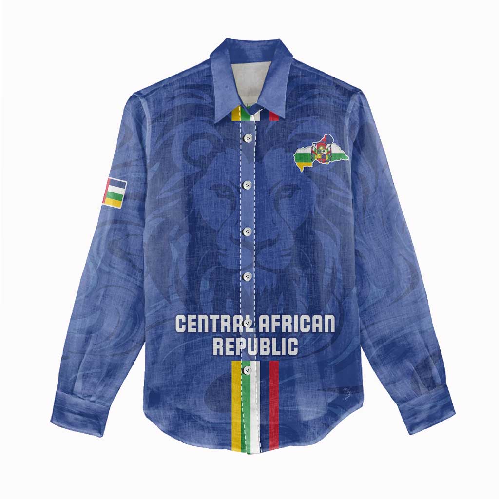 Custom Central African Republic Football Women Casual Shirt Allez Les Fauves LT15