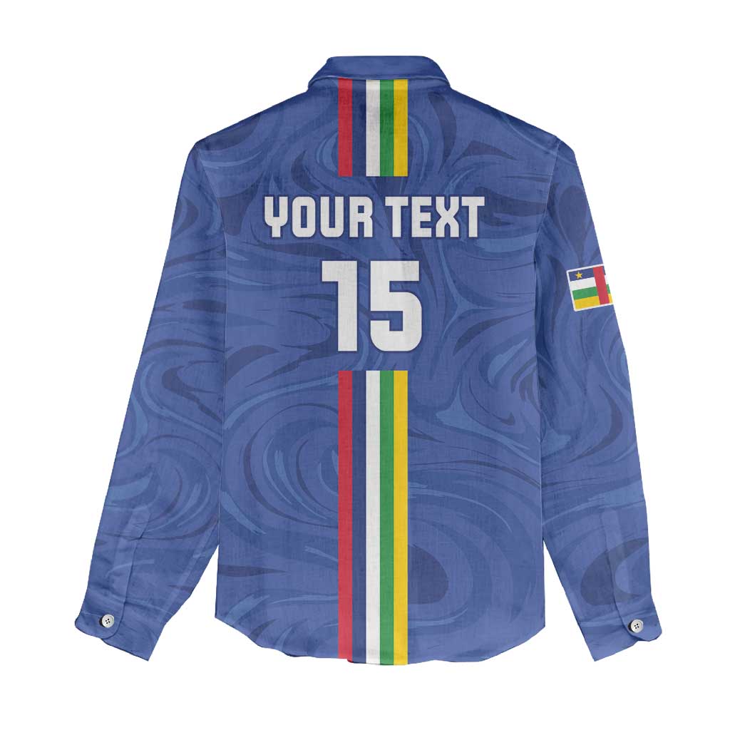 Custom Central African Republic Football Women Casual Shirt Allez Les Fauves LT15