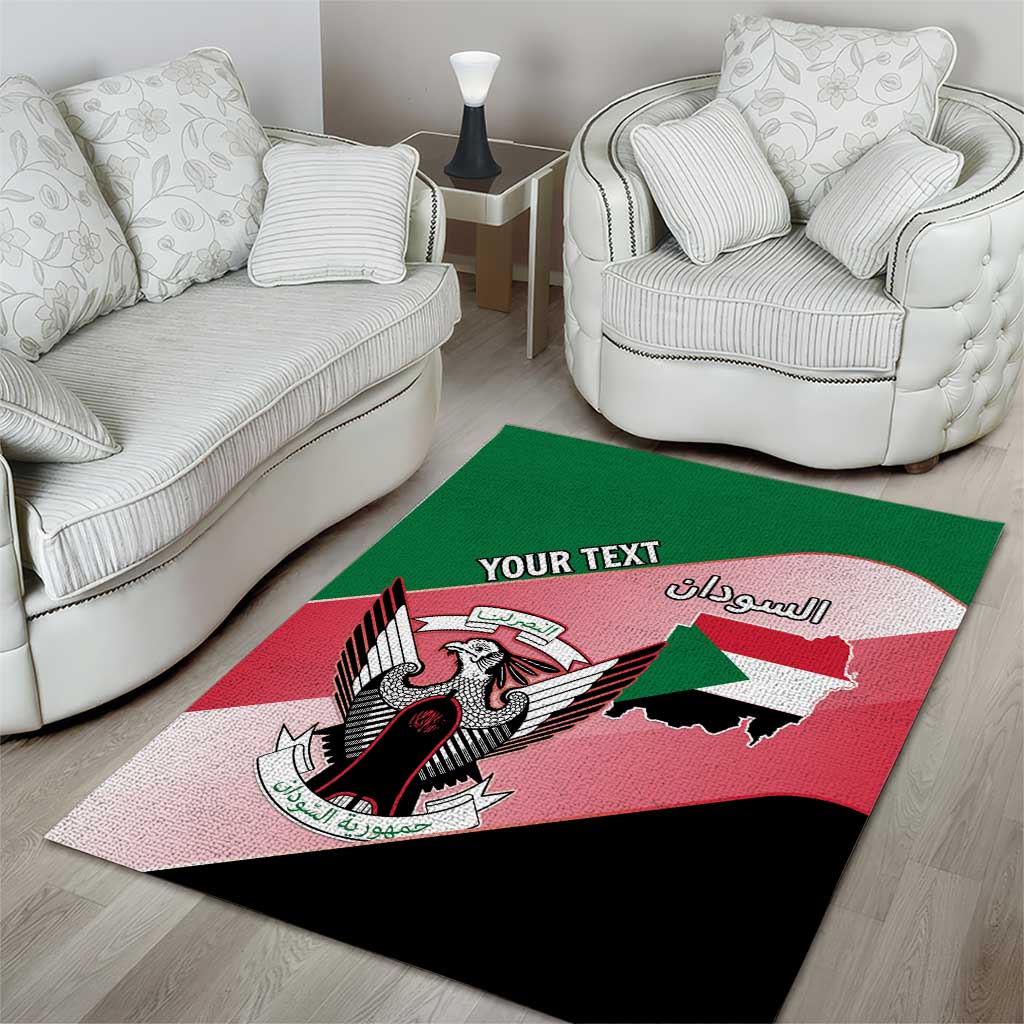 Personalized Sudan Area Rug Coat Of Arms Flag Style LT15