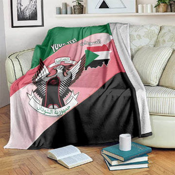 Personalized Sudan Blanket Coat Of Arms Flag Style LT15