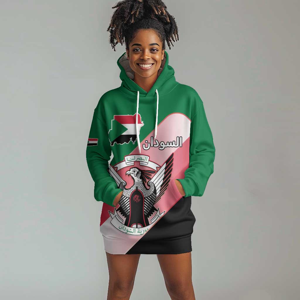 Personalized Sudan Hoodie Dress Coat Of Arms Flag Style LT15