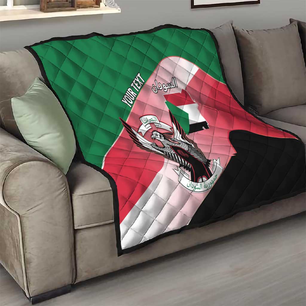Personalized Sudan Quilt Coat Of Arms Flag Style LT15