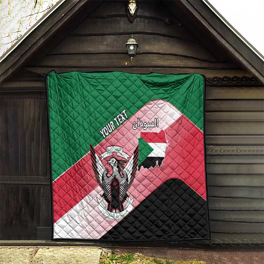 Personalized Sudan Quilt Coat Of Arms Flag Style LT15