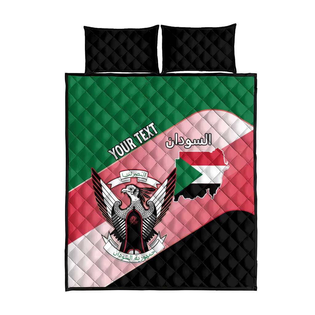 Personalized Sudan Quilt Bed Set Coat Of Arms Flag Style LT15