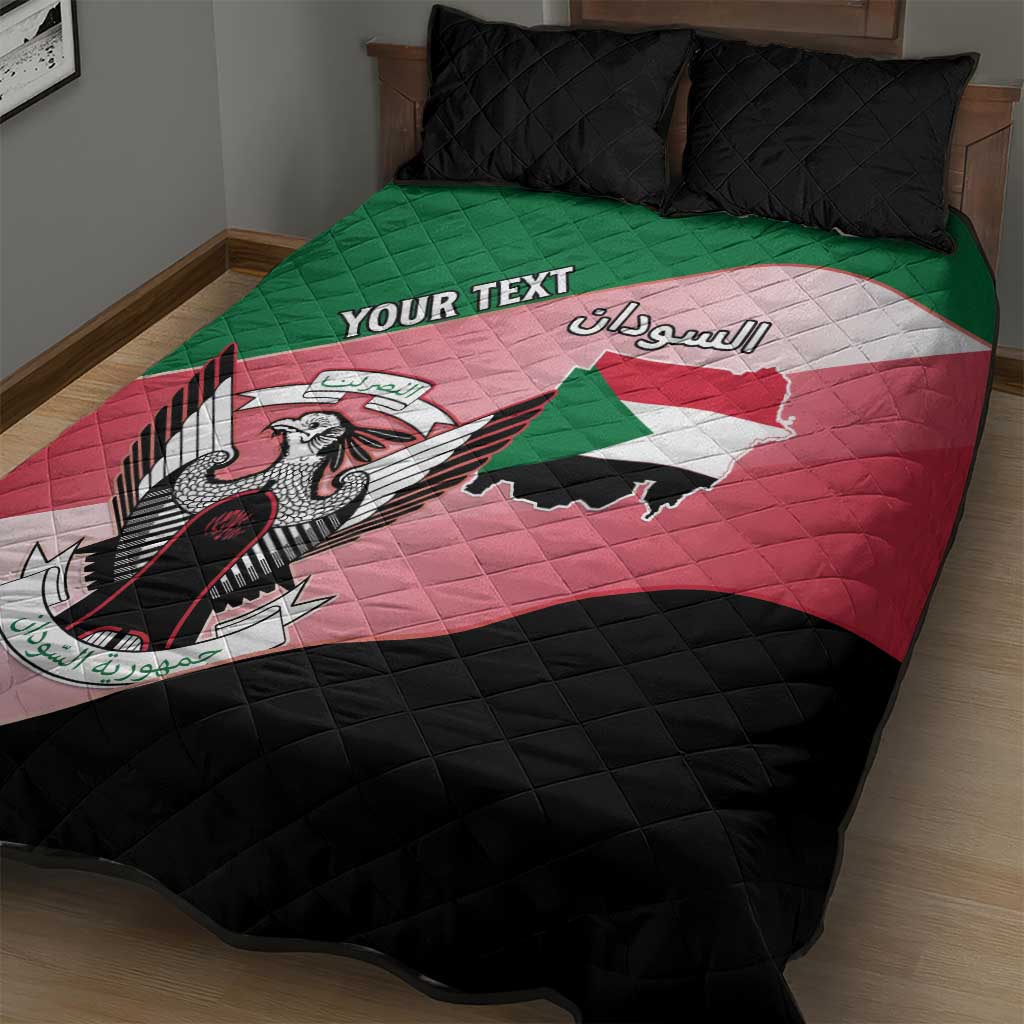 Personalized Sudan Quilt Bed Set Coat Of Arms Flag Style LT15