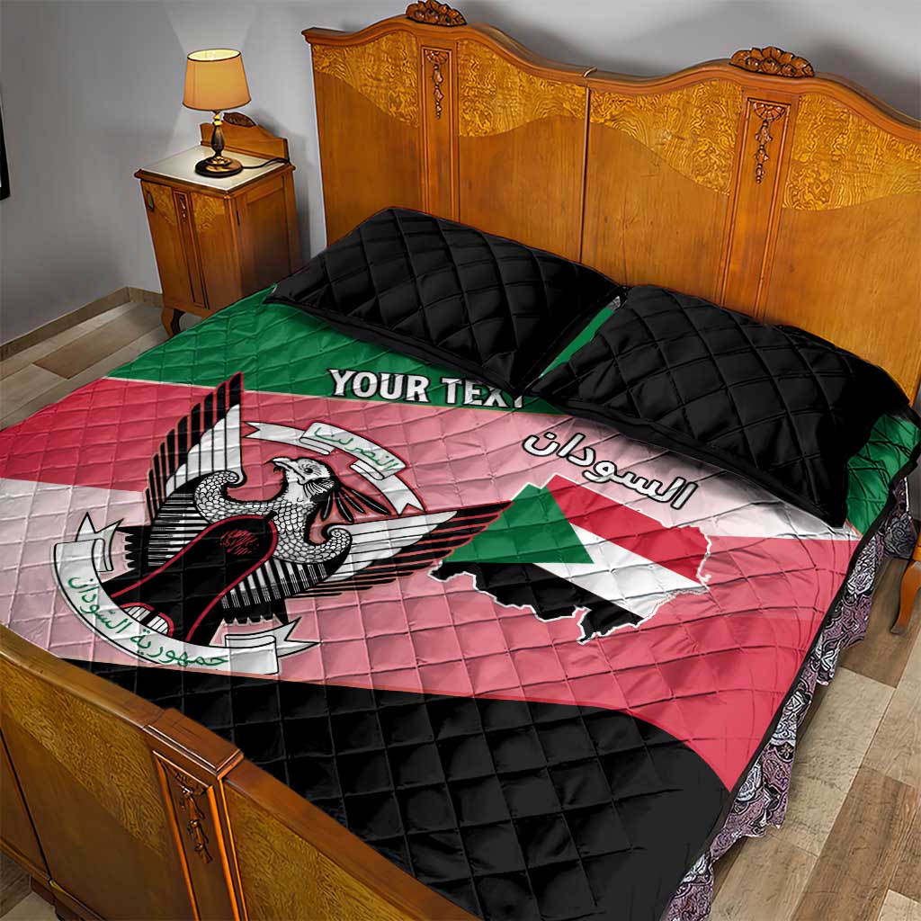 Personalized Sudan Quilt Bed Set Coat Of Arms Flag Style LT15