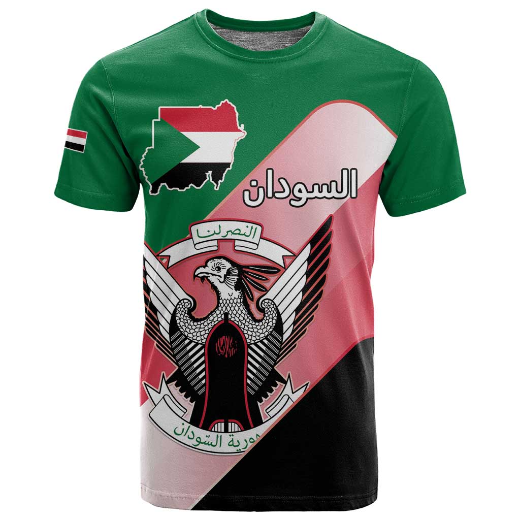 Personalized Sudan T shirt Coat Of Arms Flag Style LT15