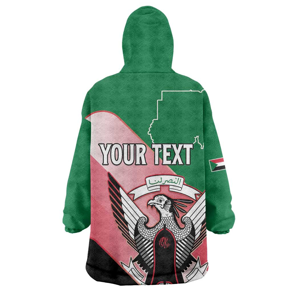 Personalized Sudan Wearable Blanket Hoodie Coat Of Arms Flag Style LT15