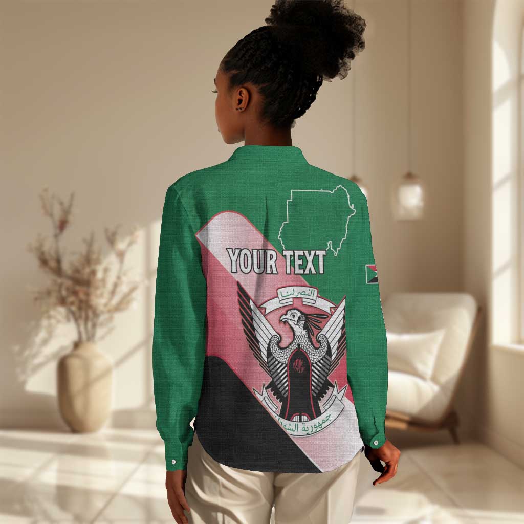 Personalized Sudan Women Casual Shirt Coat Of Arms Flag Style LT15