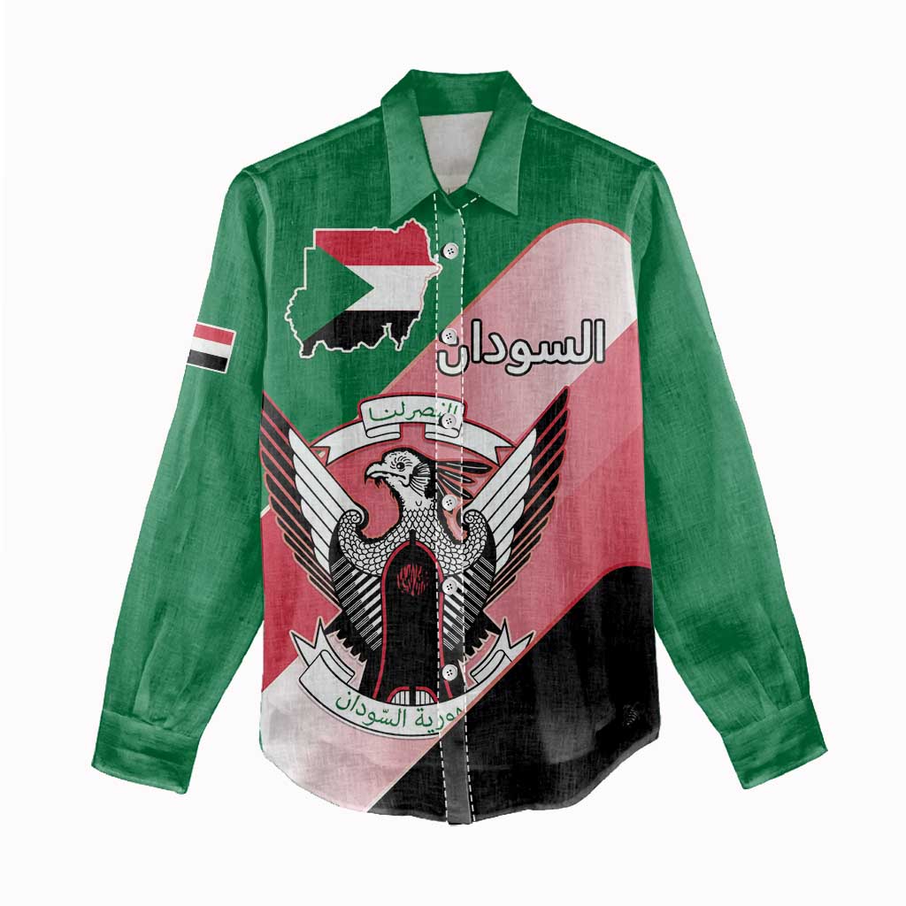 Personalized Sudan Women Casual Shirt Coat Of Arms Flag Style LT15