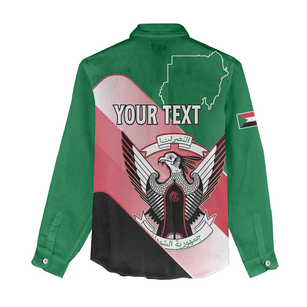 Personalized Sudan Women Casual Shirt Coat Of Arms Flag Style LT15