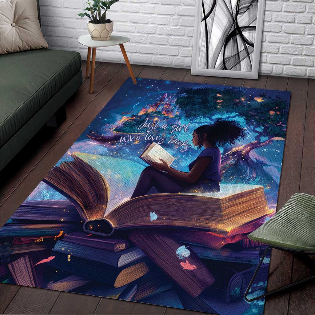 Black Girls Book Lovers Area Rug So Many Books - So Little Time LT15