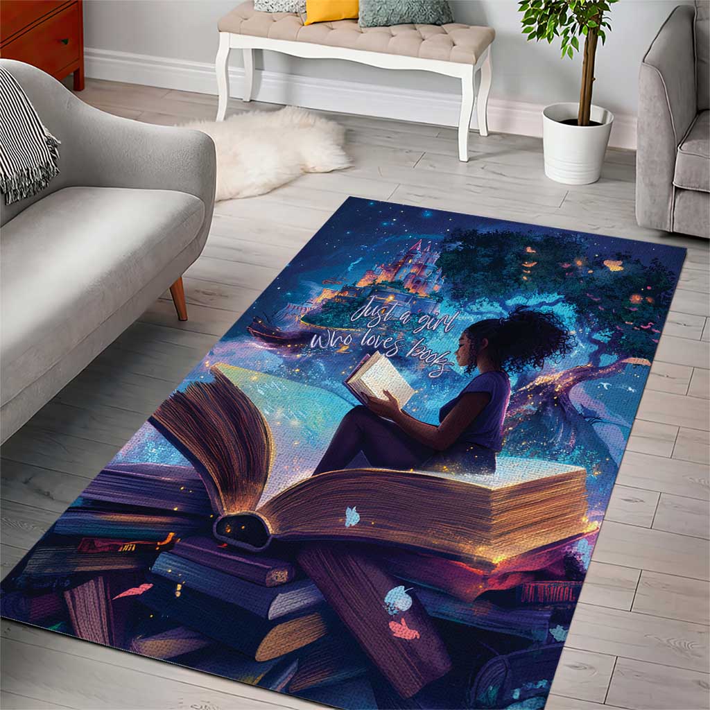 Black Girls Book Lovers Area Rug So Many Books - So Little Time LT15