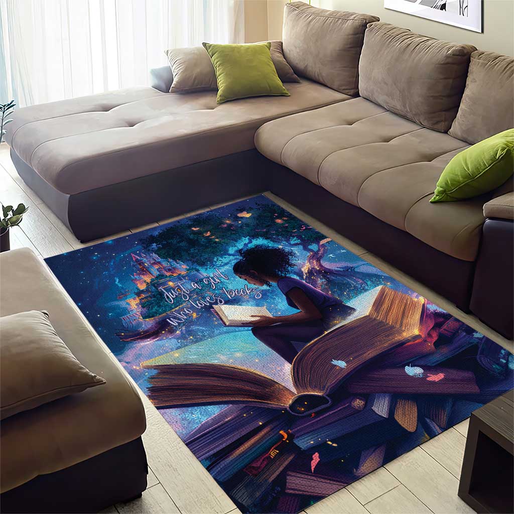 Black Girls Book Lovers Area Rug So Many Books - So Little Time LT15