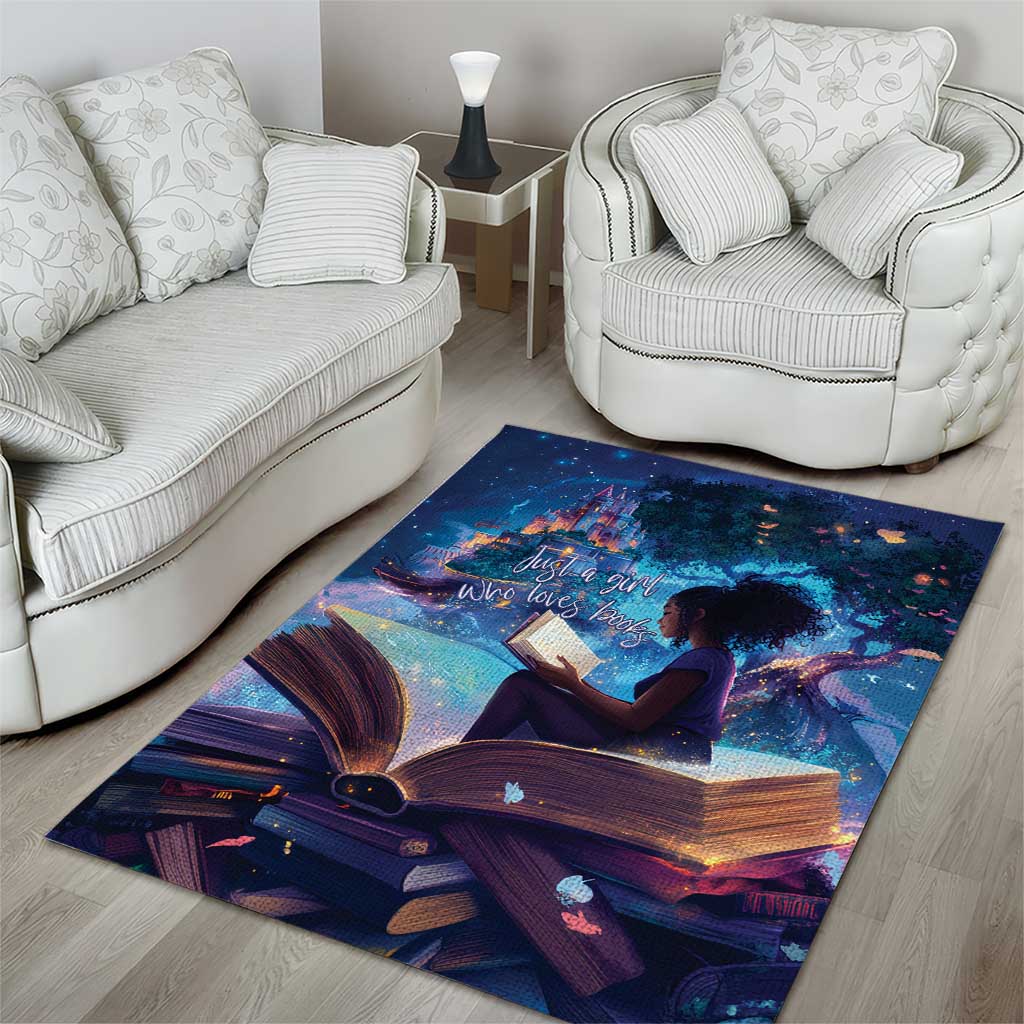 Black Girls Book Lovers Area Rug So Many Books - So Little Time LT15