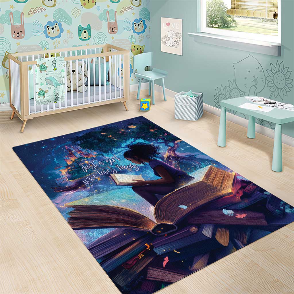 Black Girls Book Lovers Area Rug So Many Books - So Little Time LT15