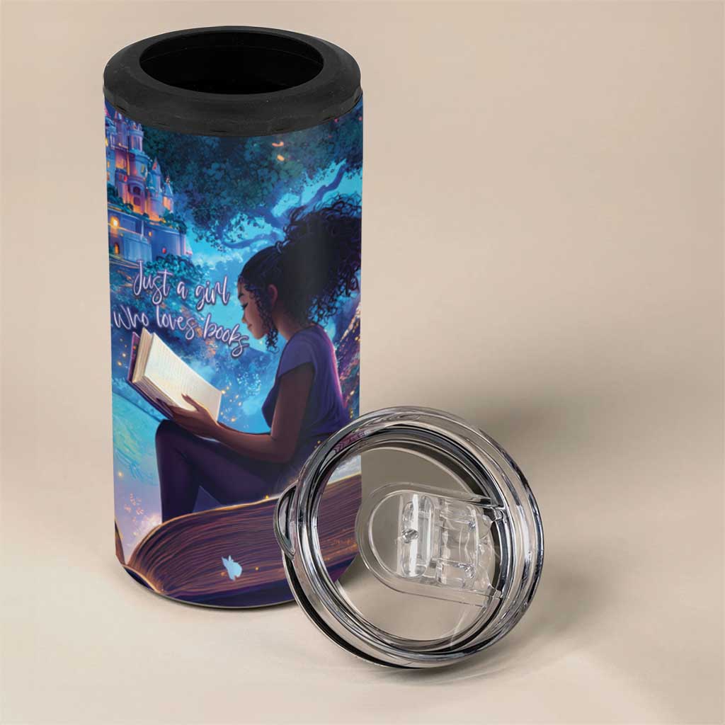Black Girls Book Lovers 4 in 1 Can Cooler Tumbler So Many Books - So Little Time LT15