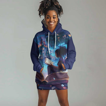 Black Girls Book Lovers Hoodie Dress So Many Books - So Little Time LT15