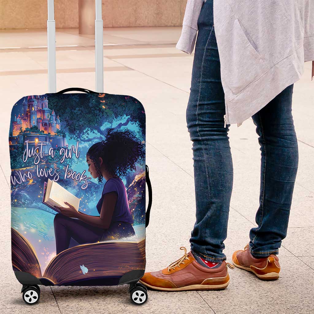 Black Girls Book Lovers Luggage Cover Just A Girl Who Loves Books LT15