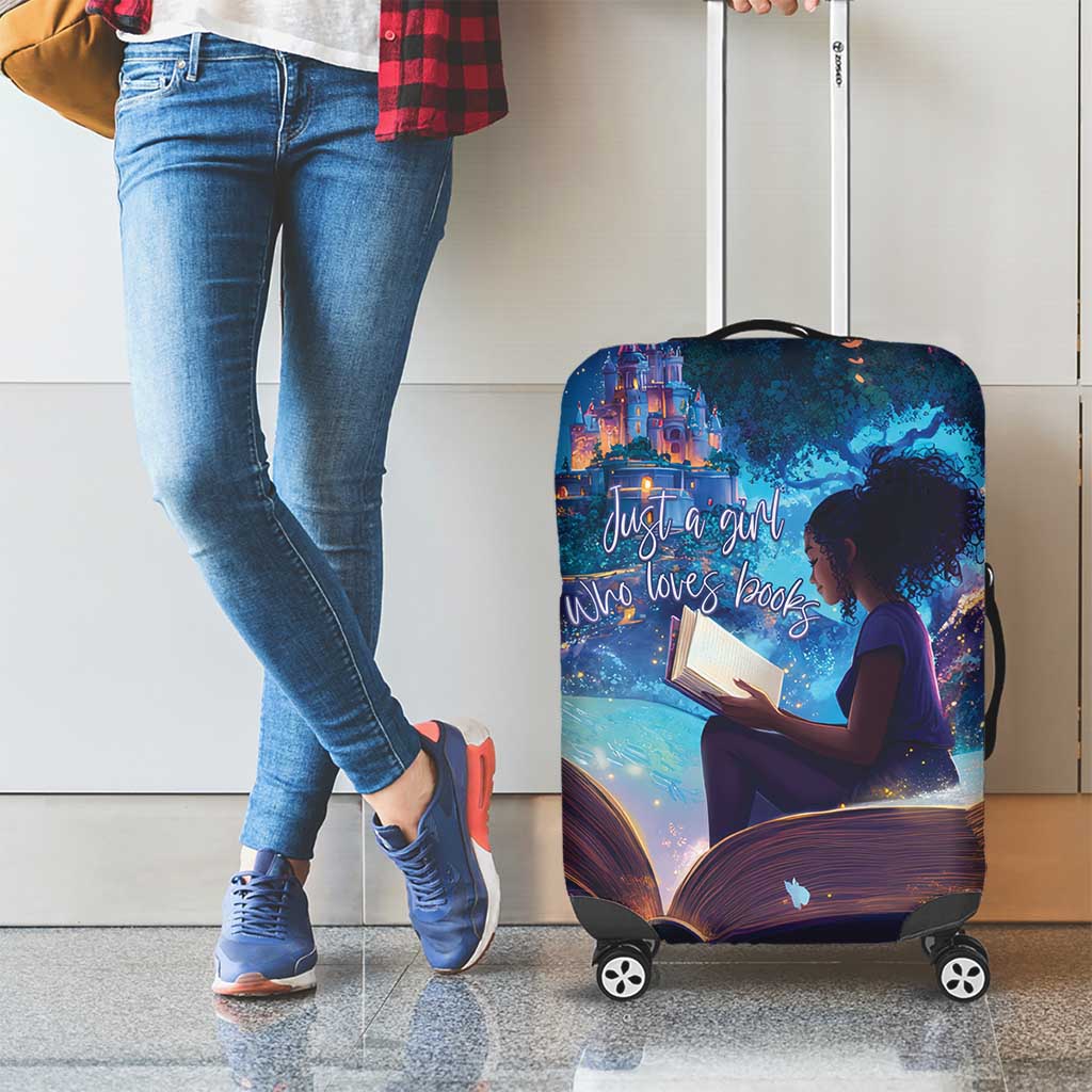 Black Girls Book Lovers Luggage Cover Just A Girl Who Loves Books LT15