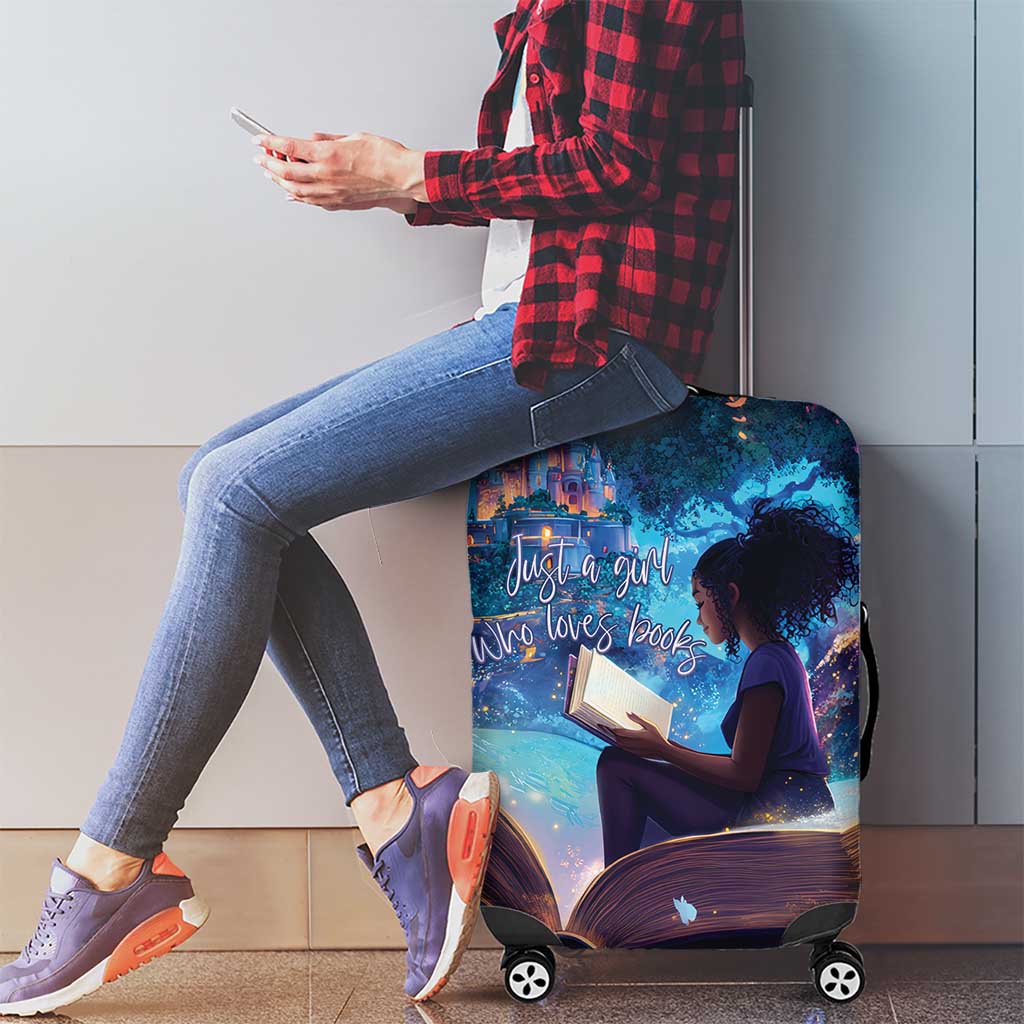 Black Girls Book Lovers Luggage Cover Just A Girl Who Loves Books LT15