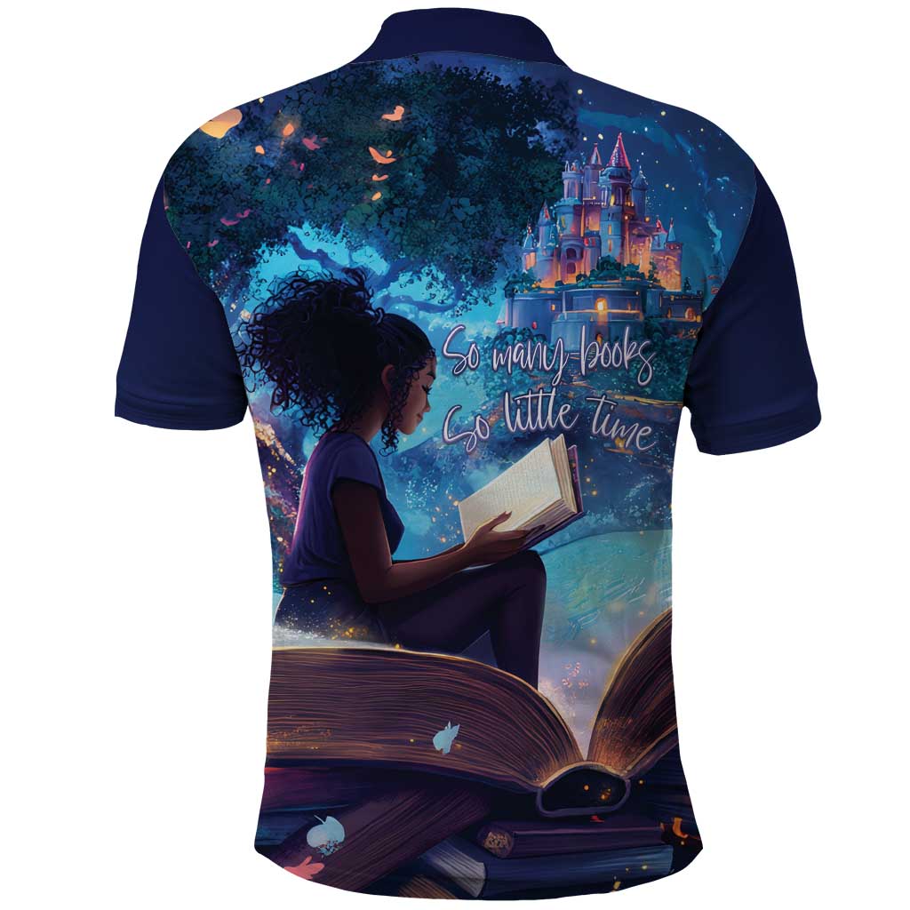 Black Girls Book Lovers Polo Shirt Just A Girl Who Loves Books LT15