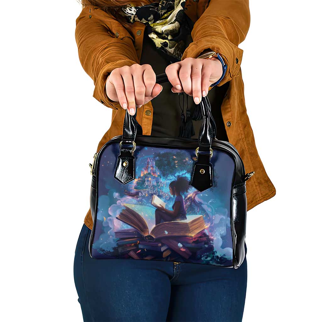 Black Girls Book Lovers Shoulder Handbag Just A Girl Who Loves Books LT15