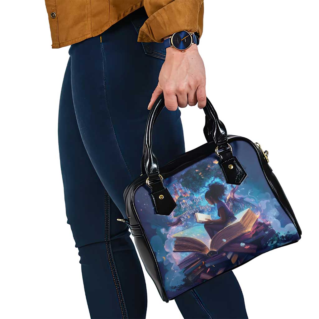 Black Girls Book Lovers Shoulder Handbag Just A Girl Who Loves Books LT15