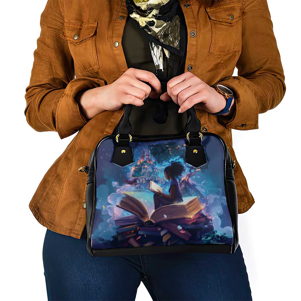 Black Girls Book Lovers Shoulder Handbag Just A Girl Who Loves Books LT15