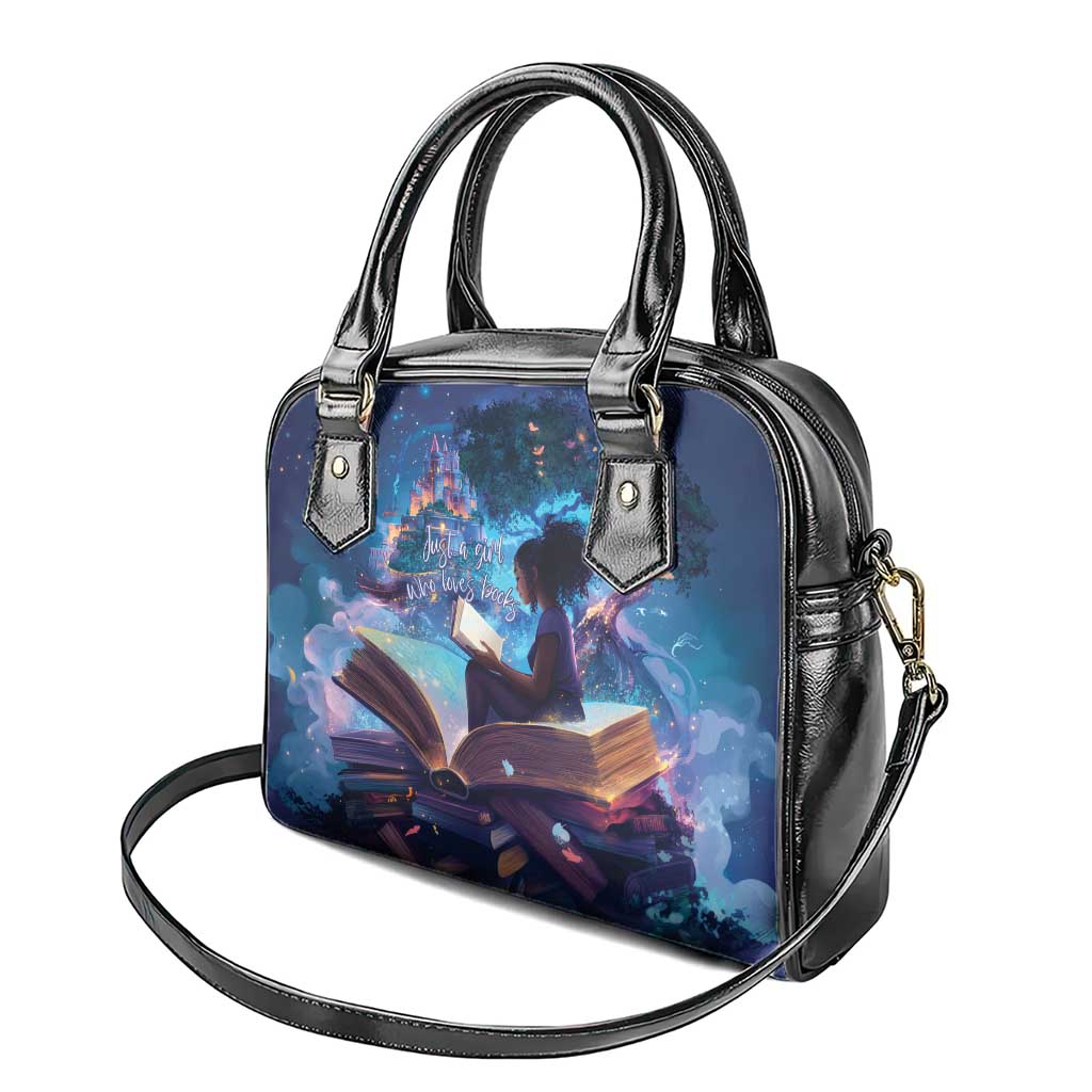 Black Girls Book Lovers Shoulder Handbag Just A Girl Who Loves Books LT15