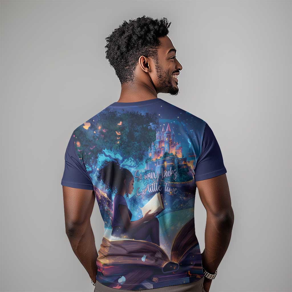 Black Girls Book Lovers T shirt So Many Books - So Little Time LT15