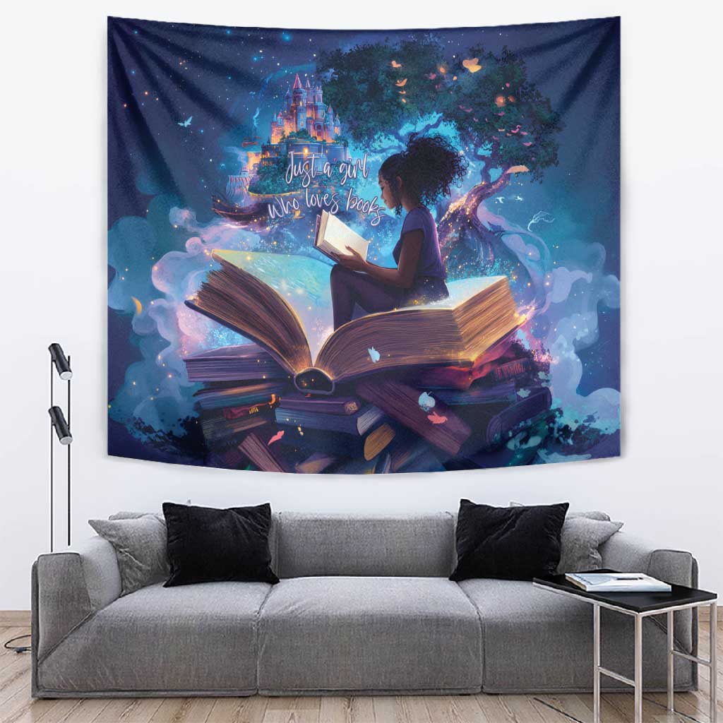 Black Girls Book Lovers Tapestry So Many Books - So Little Time LT15